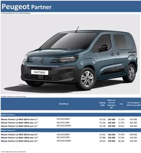 Peugeot-katalog i Fredrikstad | Last ned prisliste for Peugeot Partner | 2024-08-27T00:00:00.000Z - 2025-08-27T00:00:00.000Z