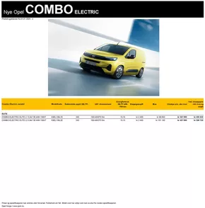 Opel-katalog i Tromsø | Prisliste Opel Combo Electric varebil | 2024-09-03T00:00:00.000Z - 2025-09-03T00:00:00.000Z
