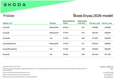ŠKODA-katalog | Enyaq prisliste | 2026-01-01T00:00:00.000Z - 2026-12-31T00:00:00.000Z