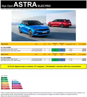 Opel-katalog i Tromsø | Prisliste Opel Astra Electric | 2025-03-25T00:00:00.000Z - 2026-03-25T00:00:00.000Z