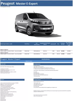 Peugeot-katalog i Nesodden | Last ned prisliste for Peugeot e-Expert | 2025-04-16T00:00:00.000Z - 2026-04-16T00:00:00.000Z