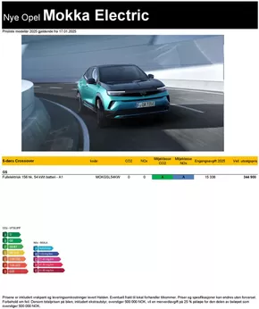 Opel-katalog i Nesodden | Prisliste Opel Mokka Electric | 2025-04-18T00:00:00.000Z - 2026-04-18T00:00:00.000Z
