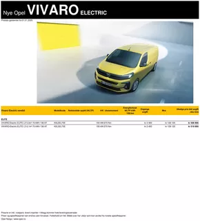 Opel-katalog i Askim | Prisliste Opel Vivaro Electric varebil | 2025-05-02T00:00:00.000Z - 2026-05-02T00:00:00.000Z