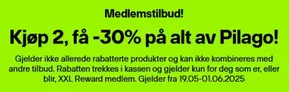 XXL Sport-katalog i Skien | Kjøp 2, få -30% på alt av Pilago! | 2025-05-19T00:00:00.000Z - 2025-06-01T00:00:00.000Z