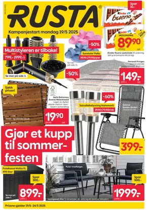 Rusta-katalog i Gaupne | Rusta Kundeavis | 2025-05-19T00:00:00.000Z - 2025-05-24T00:00:00.000Z
