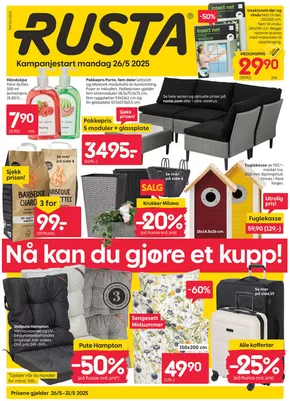 Rusta-katalog i Gjøvik | Rusta Kundeavis | 2025-05-26T00:00:00.000Z - 2025-05-31T00:00:00.000Z