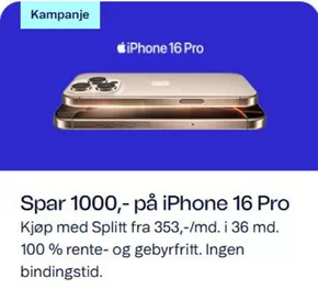 Telenor-katalog i Bergen | Spar 1000,- på iPhone 16 Pro | 2025-06-02T00:00:00.000Z - 2025-06-29T00:00:00.000Z