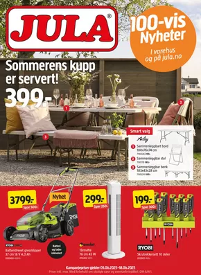 Jula-katalog i Sarpsborg | Jula Kundeavis | 2025-06-05T00:00:00.000Z - 2025-06-18T00:00:00.000Z