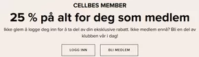 Cellbes-katalog i Brønnøysund | 25% på alt for deg som medlem | 2025-06-05T00:00:00.000Z - 2025-06-19T00:00:00.000Z