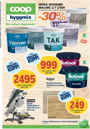 Coop Byggmix-katalog | Eksklusive tilbud og kupp | 2025-06-09T00:00:00.000Z - 2025-06-22T00:00:00.000Z