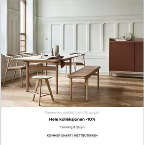 Møbler & Miljø-katalog | Hele kolleksjonen -10% | 2025-06-12T00:00:00.000Z - 2025-08-15T00:00:00.000Z