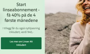 Brilleland-katalog i Ulset | Start linseabonnement -få 40% på de 4 første månedene | 2025-06-24T00:00:00.000Z - 2025-08-23T00:00:00.000Z