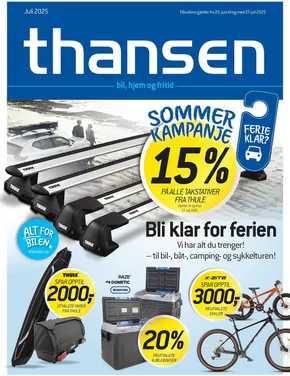Thansen-katalog i Birkeland | Aktuell kundeavis Thansen | 2025-06-25T00:00:00.000Z - 2025-07-27T00:00:00.000Z