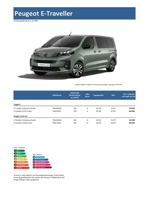 Peugeot-katalog i Mo i Rana | Last ned prisliste for nye Peugeot E-Traveller | 2024-07-04T00:00:00.000Z - 2025-07-04T00:00:00.000Z