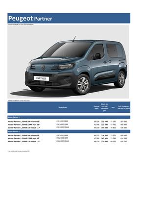 Peugeot-katalog i Mo i Rana | Last ned prisliste for Peugeot Partner | 2024-05-29T00:00:00.000Z - 2025-05-29T00:00:00.000Z